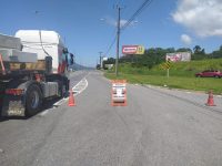 transito-e-interditado-em-trecho-da-br-280,-em-guaramirim-(sc)